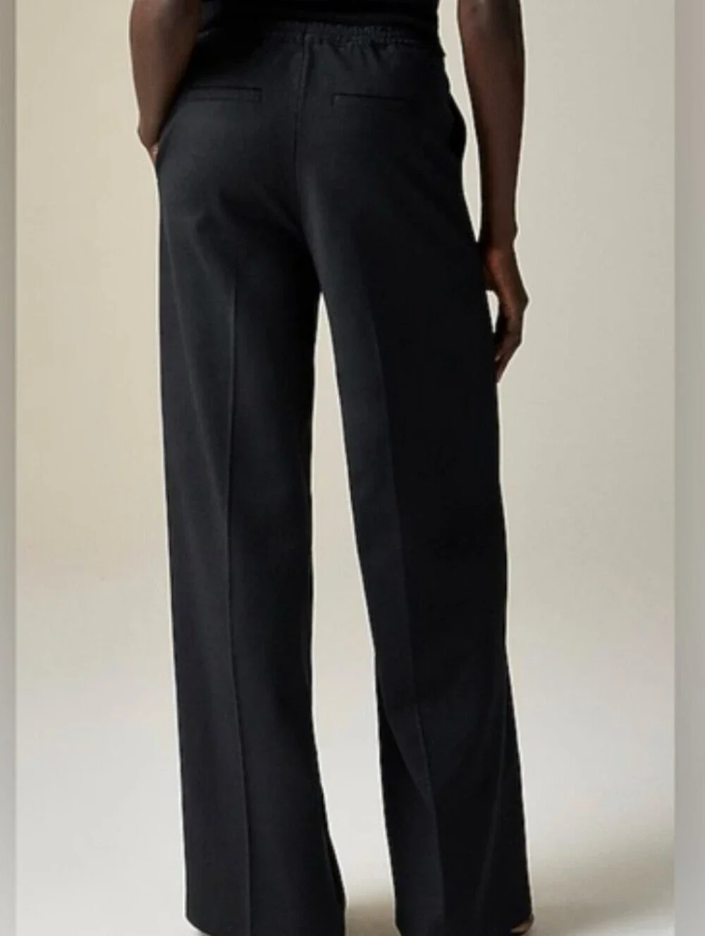 J.crew Black Wide-Leg Drawstring Pants - Comfortable Everyday Style